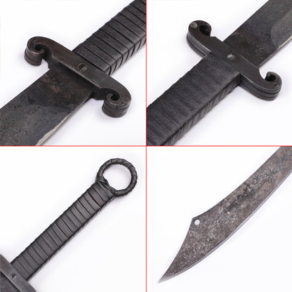 Huan Shou Dao detail drawing - blade and ring pommel showcas