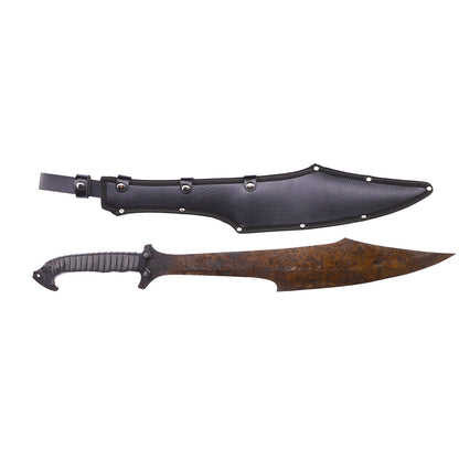 Spartan warrior sword replica with leaf-shaped blade - front view