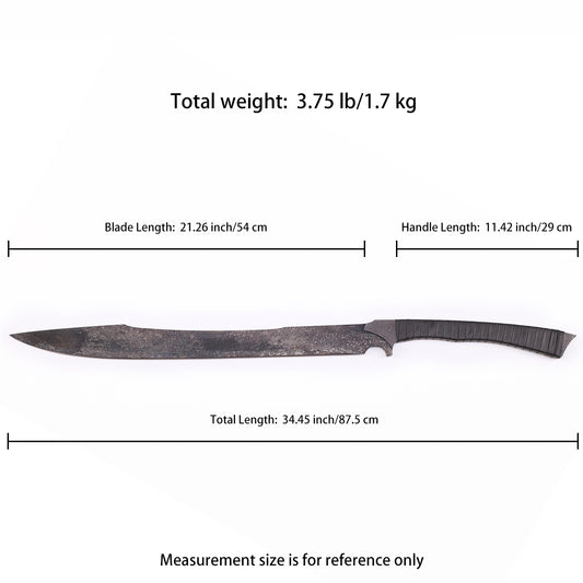 Tactical Shark Sword - Size chart