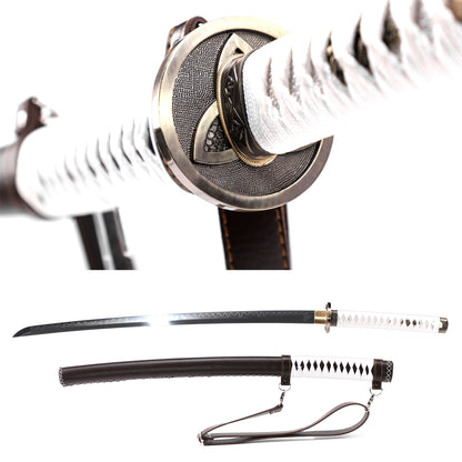 Game Replica White Handle Samurai Katana