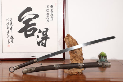 Solid Wenge Wood Ruyi Cloud Brass Fittings Traditional Martial Arts Training Sword