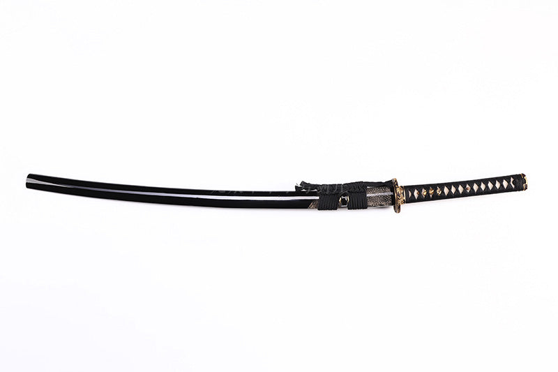 Black & Gold Floral Openwork Samurai Katana