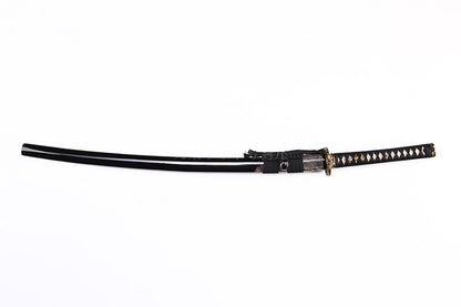 Black & Gold Floral Openwork Samurai Katana