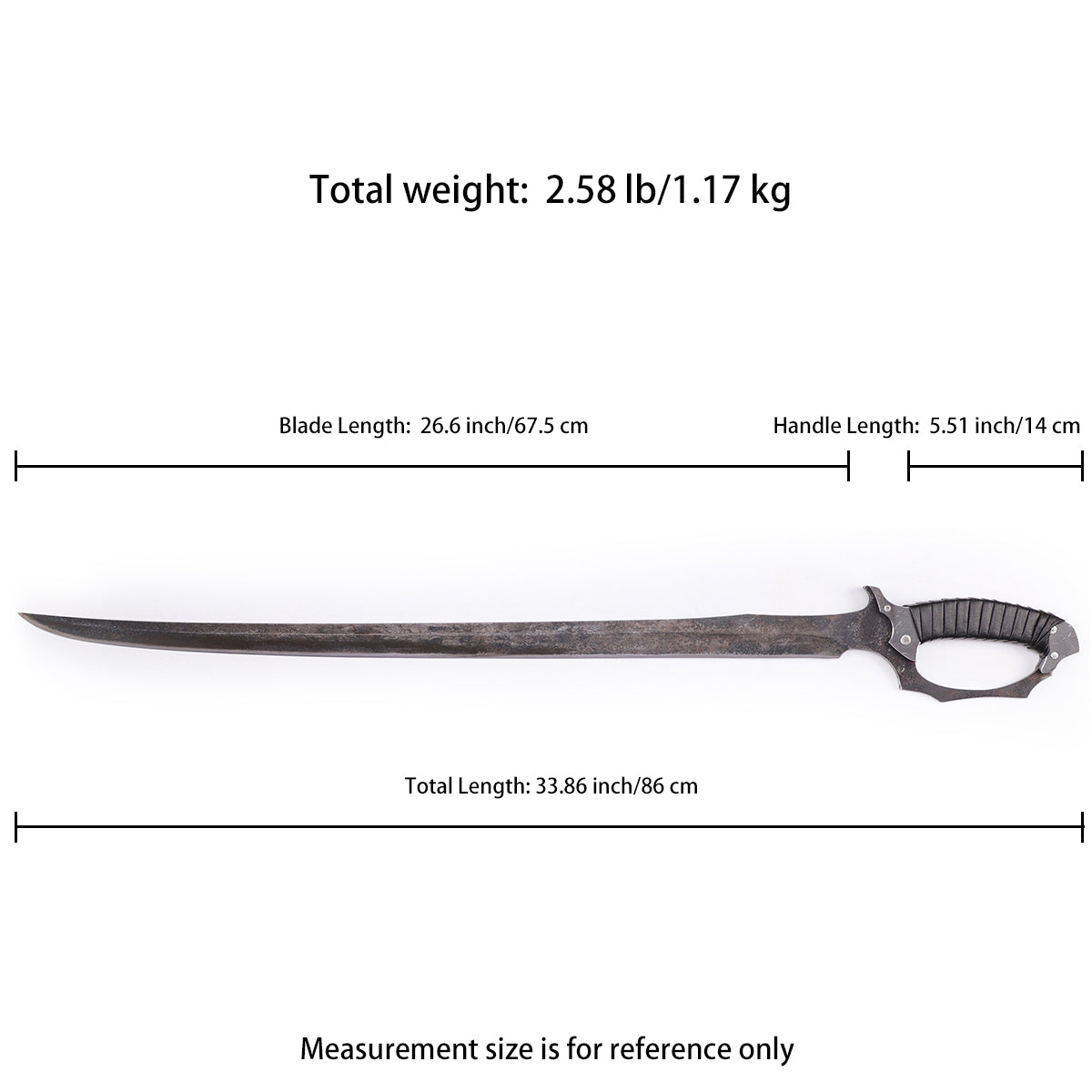 Night Guard Saber - Size chart