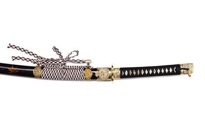 Black Maple Leaf Pattern Samurai Katana