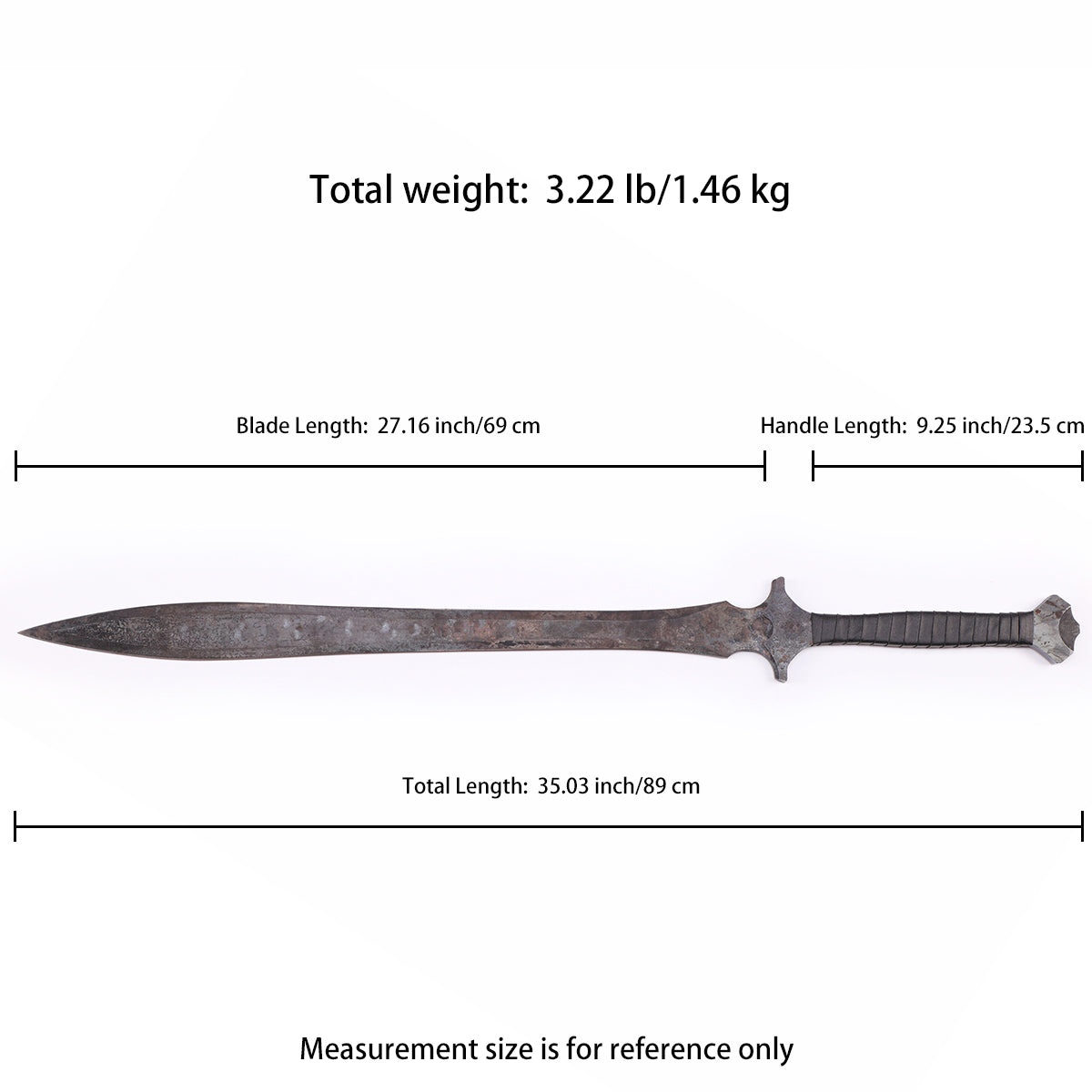 Tactical Roman Sword - Size chart