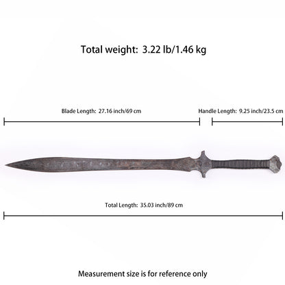 Tactical Roman Sword - Size chart