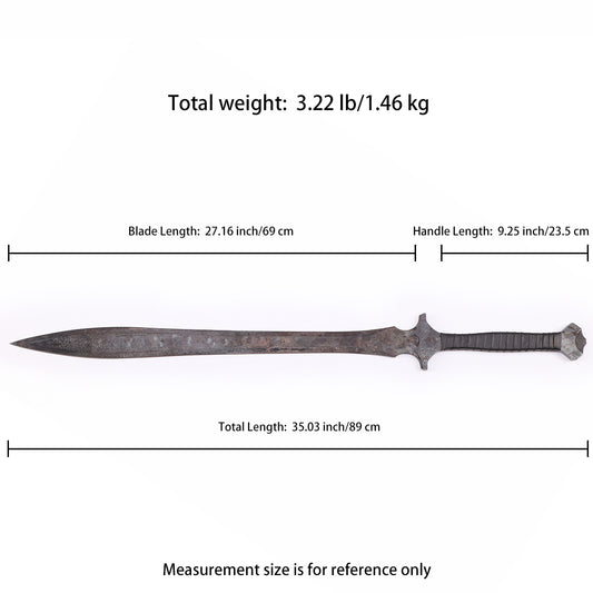 Tactical Roman Sword - Size chart