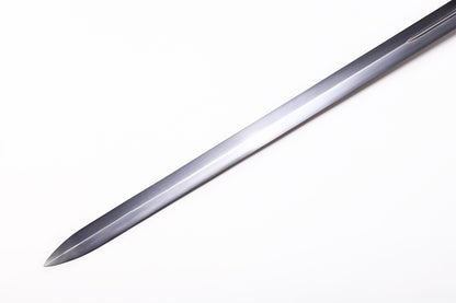Renaissance European Two-Handed Greatsword, Scroll Wing Fittings Leather Grip Western Long Sword