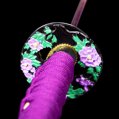 Purple Tanto with Chrysanthemum Saya