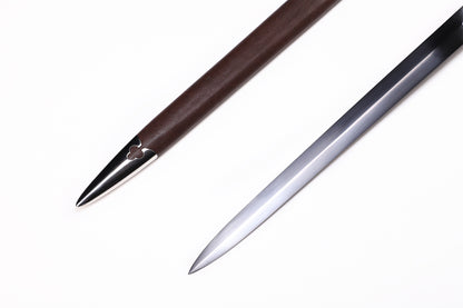 Medieval European Sword,Genuine Leather Grip Vintage Collectible Western Sword