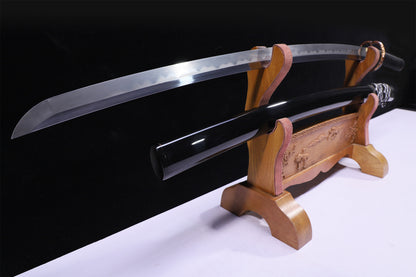 Horn Edged Ray Skin Gloss Lacquer Saya Gold Silver Plated Copper Fittings Full Tang Sword