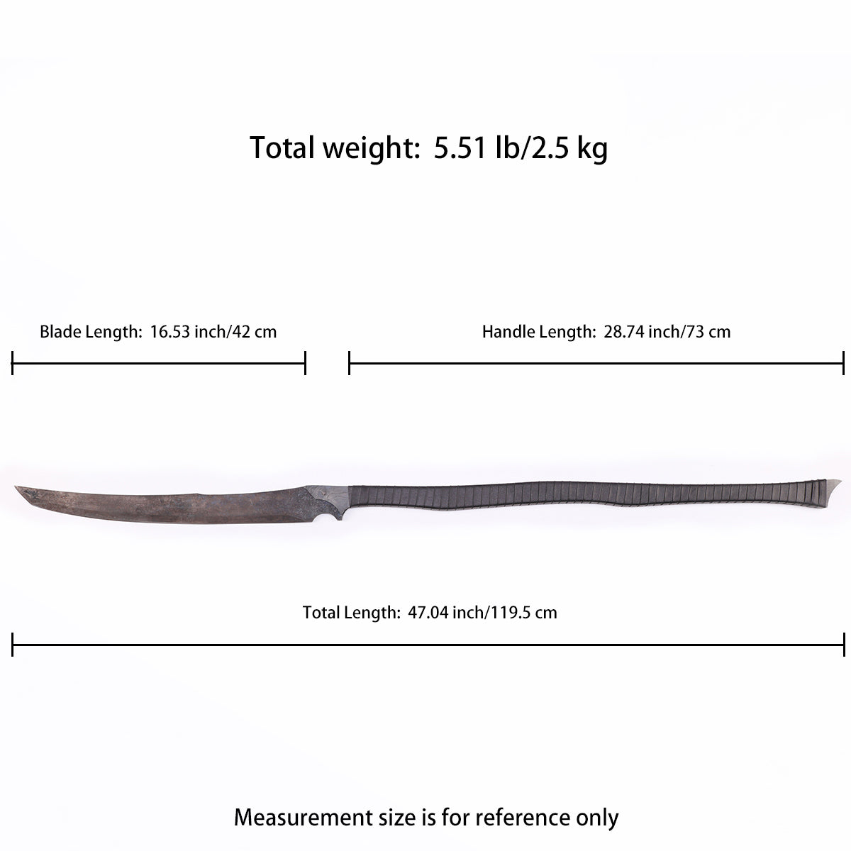 Tactical Long Sword  - Size chart