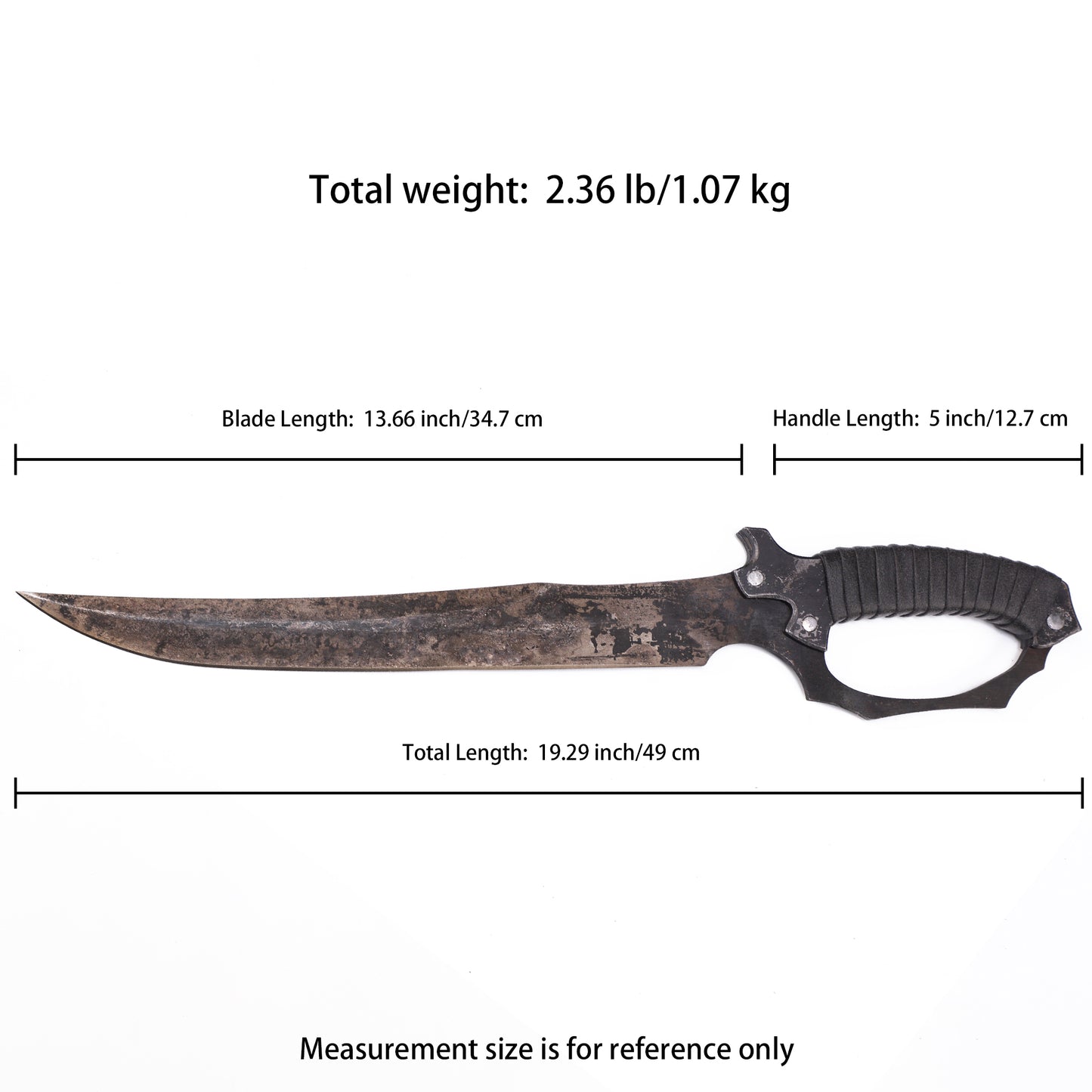Dimensional drawing: Captain Dagger Sword - Dimensional annotation