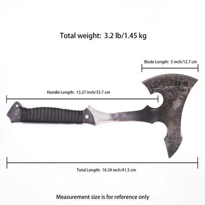 Dimensional drawing: Battle Axe - Dimensional annotation