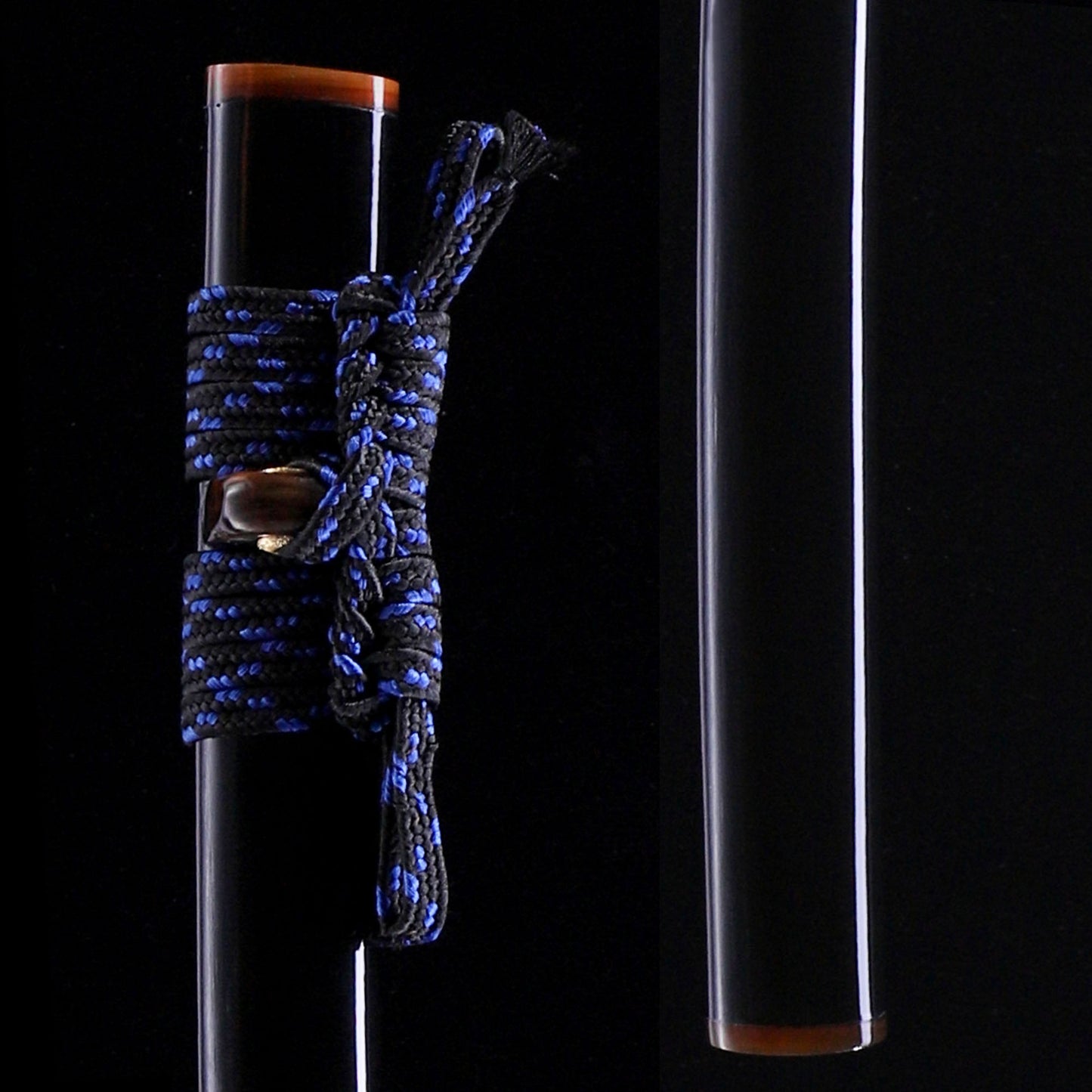 Multi layer pattern steel katana Detail display of scabbard