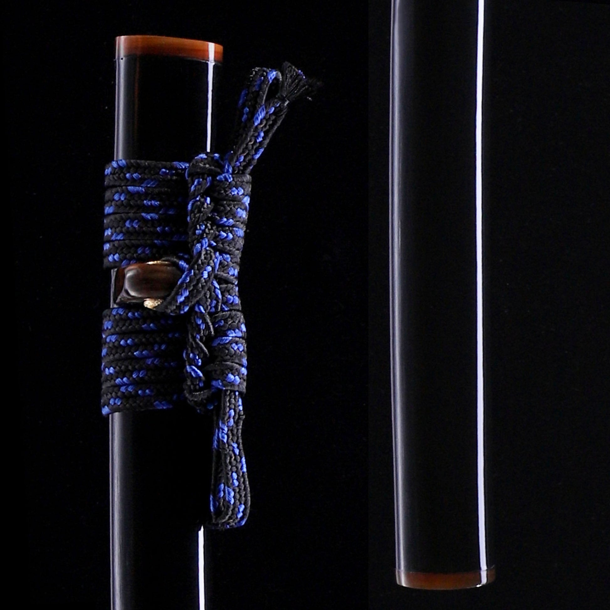 Multi layer pattern steel katana Detail display of scabbard
