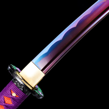 Purple Tanto with Chrysanthemum Saya