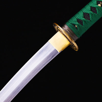 Green Handle & Blue Marbled Saya Tanto