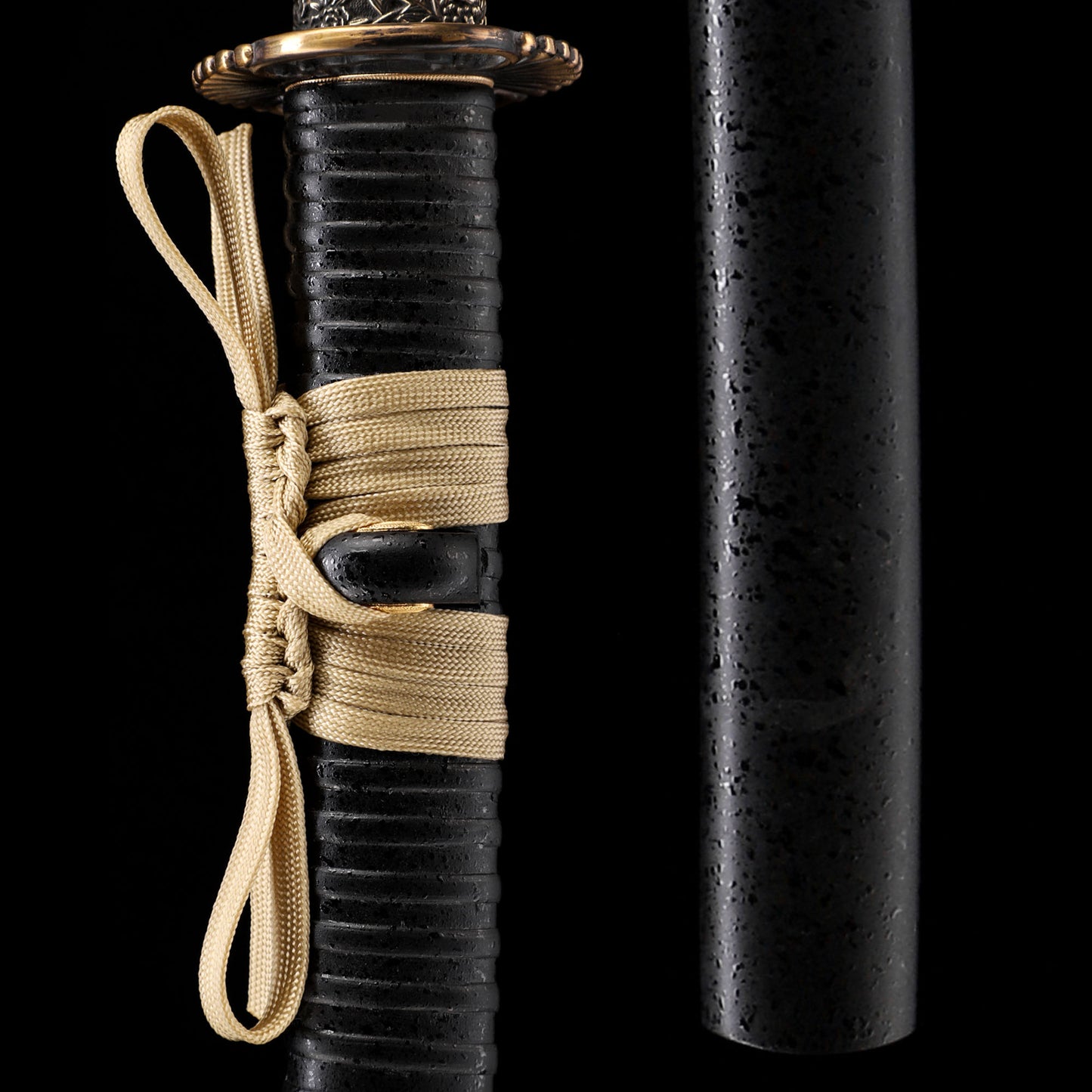 T10 steel double hamon katana Sword hilt display