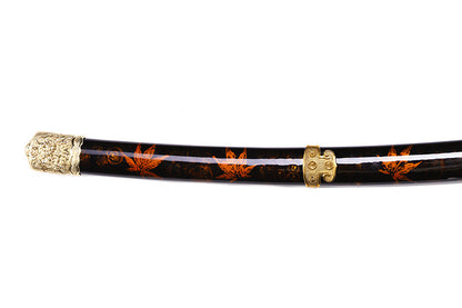 Black Maple Leaf Pattern Samurai Katana