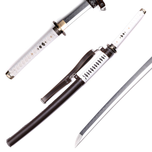 Game Replica White Handle Samurai Katana