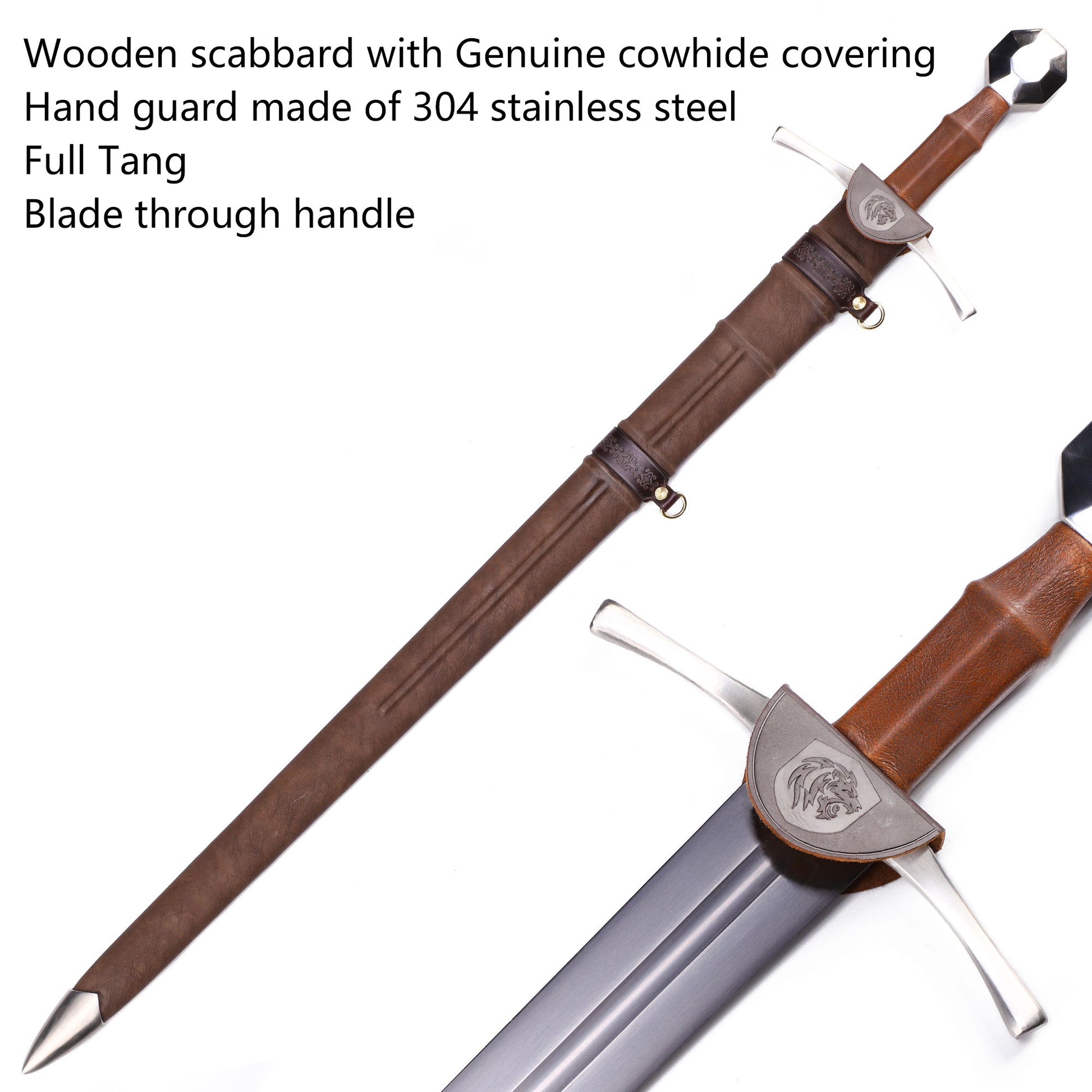 Sheath Diagram: Medieval Western Sword - Blade Handle/Sheath Details