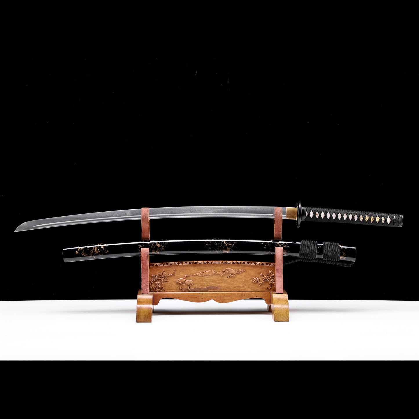Black Saya with Gold Foil Samurai Katana