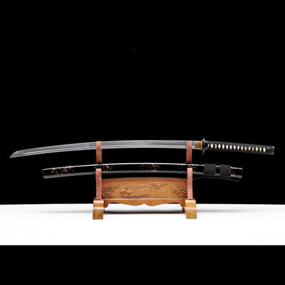 Black Saya with Gold Foil Samurai Katana