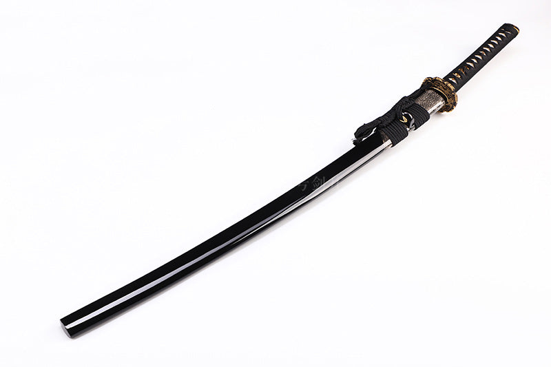 Black & Gold Floral Openwork Samurai Katana