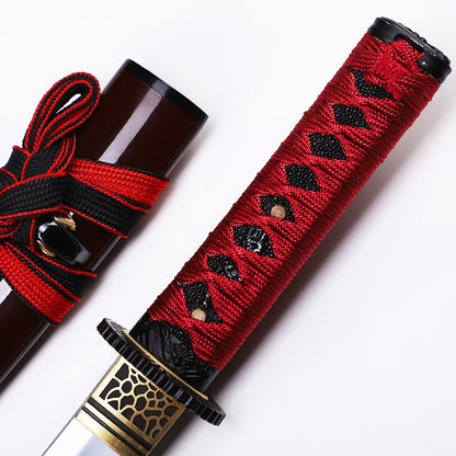 Red Handle & Brown Saya Tanto