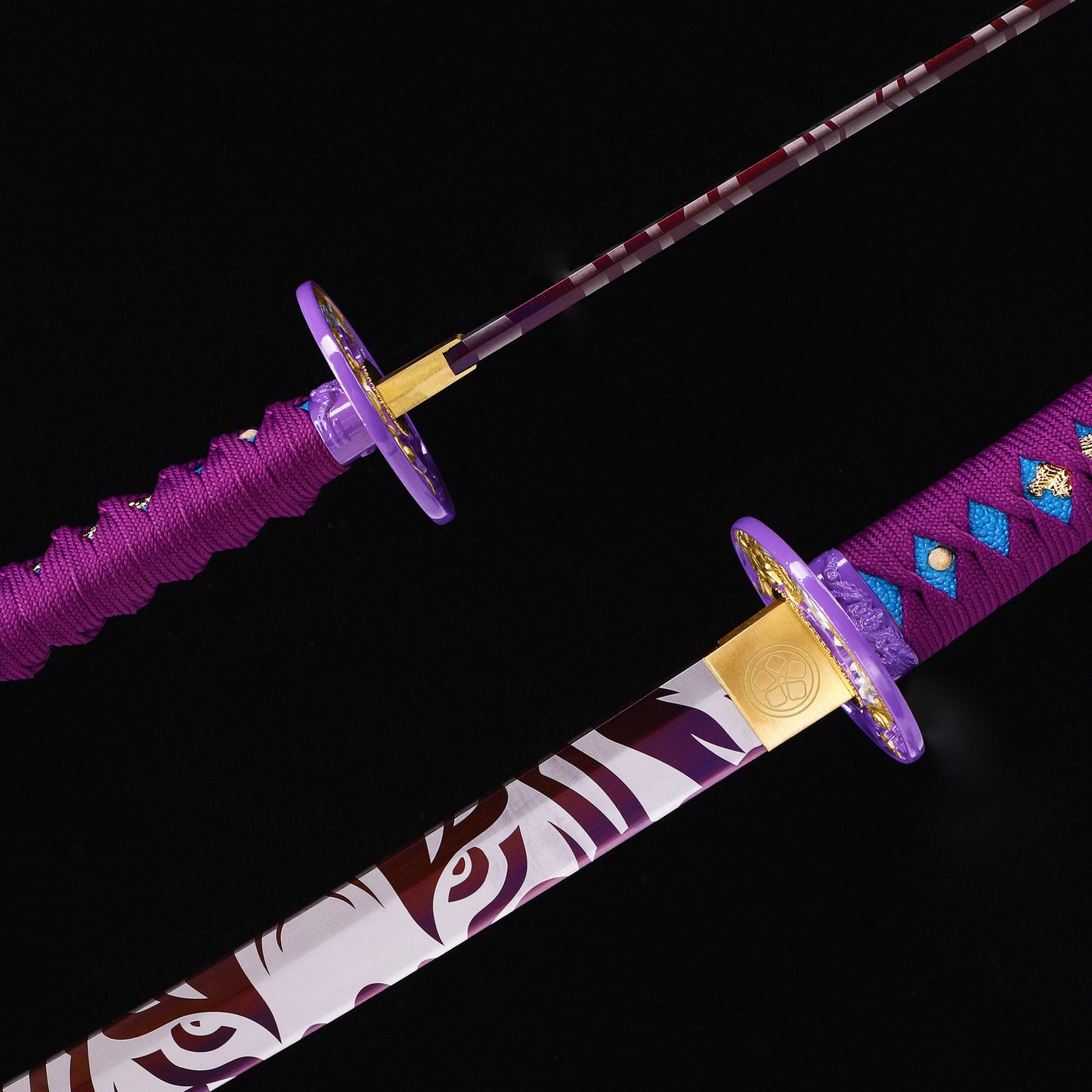 Tiger's Head katana spine close-up - mune and blade thickness detail
