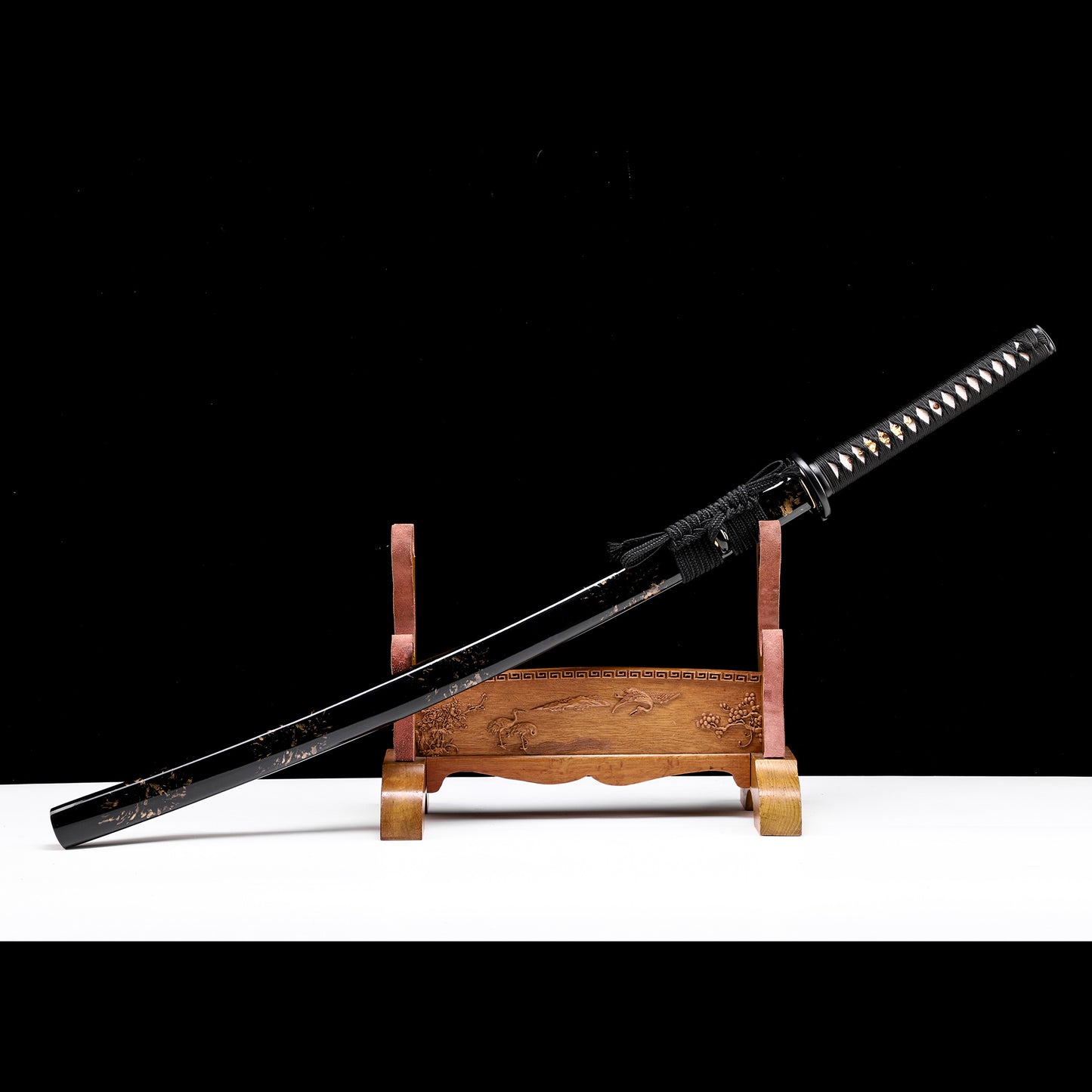 Black Saya with Gold Foil Samurai Katana