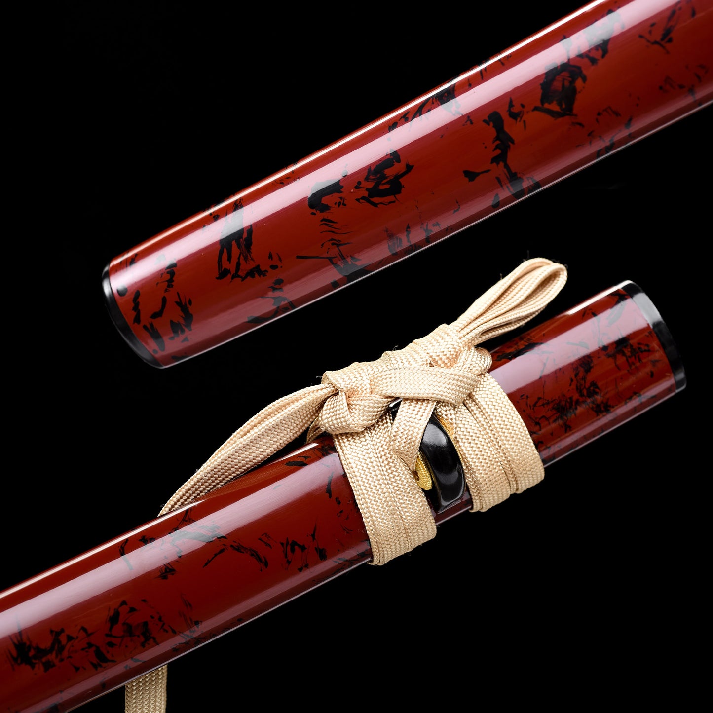 Katana sword habaki and seppa detail - blade collar and spacer close-up
