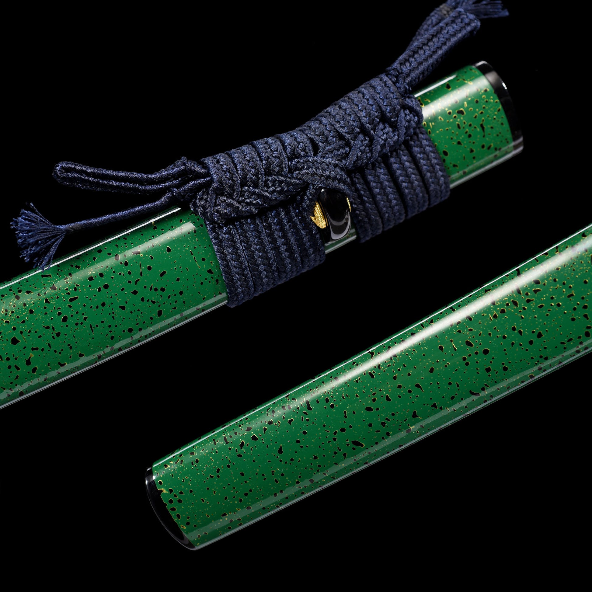 Katana sword habaki and seppa detail - blade collar and spacer close-up