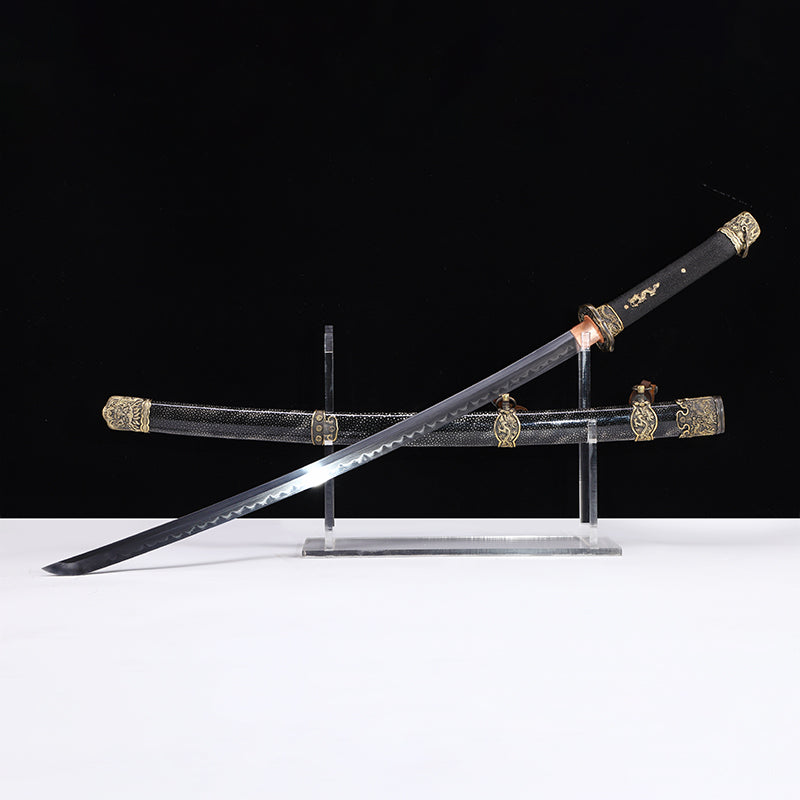 Black Pearl Skin Textured Samurai Katana