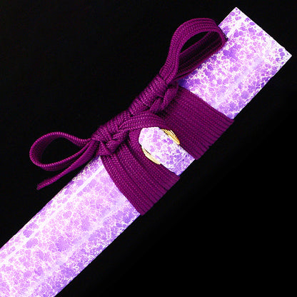 Purple marbled saya tanto Detail display of scabbard