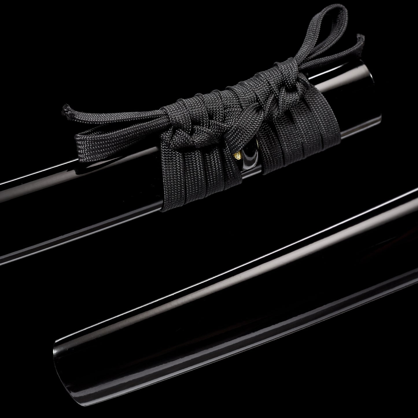Katana sword habaki and seppa detail - blade collar and spacer close-up