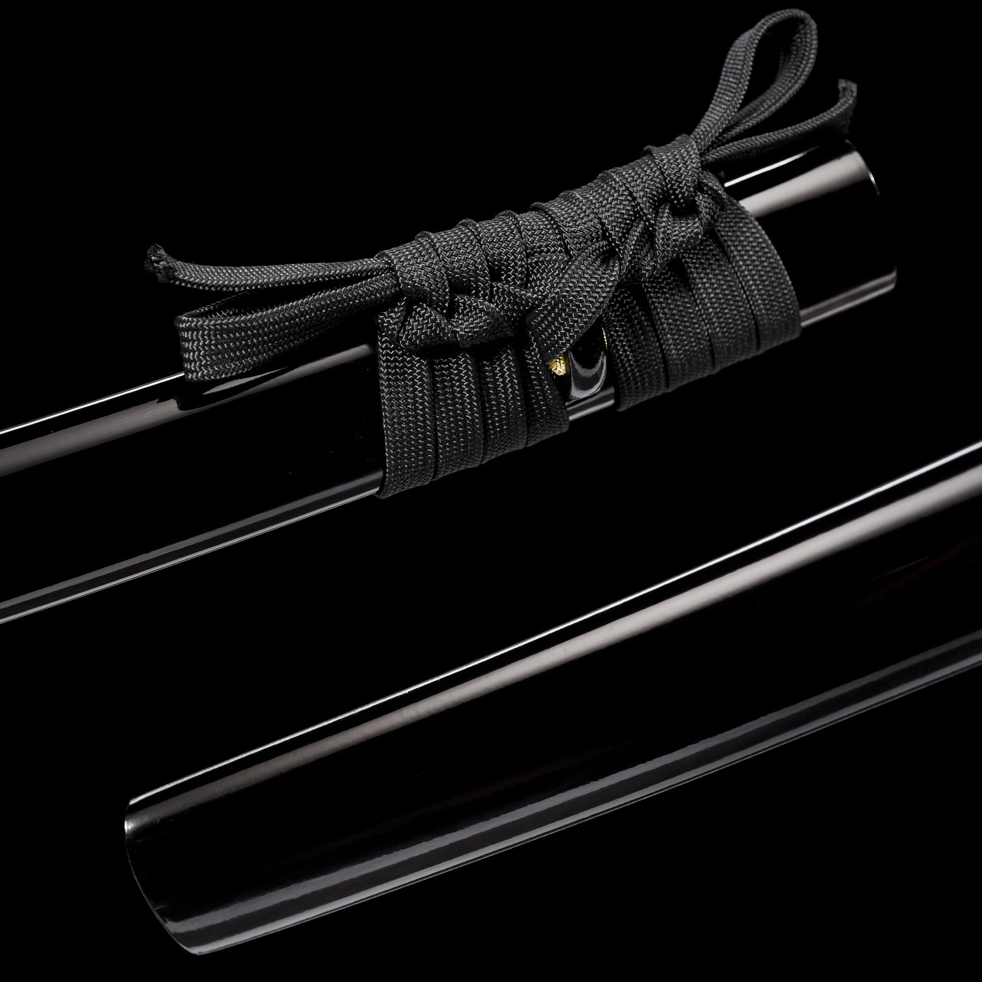 Katana sword habaki and seppa detail - blade collar and spacer close-up