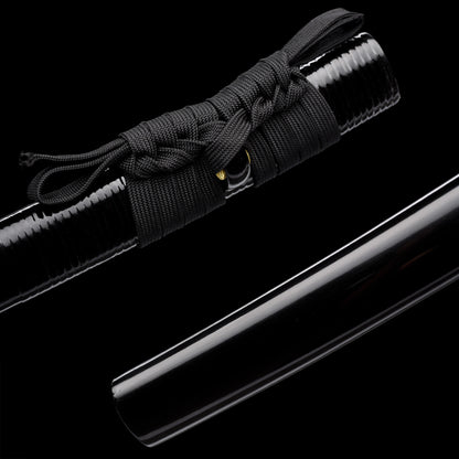Katana sword habaki and seppa detail - blade collar and spacer close-up