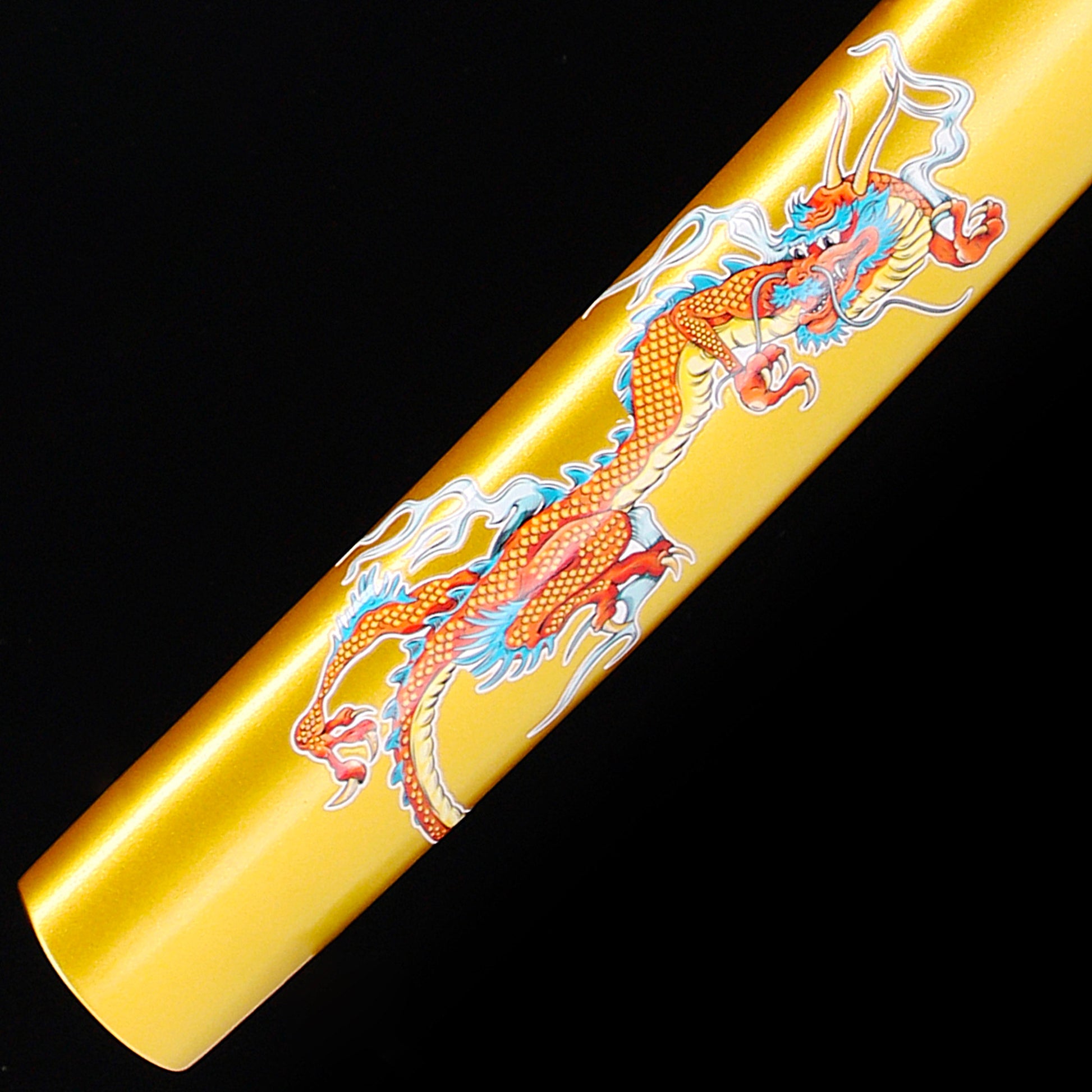 Gold handle saya tanto with scabbard - complete luxury Japanese short blade set