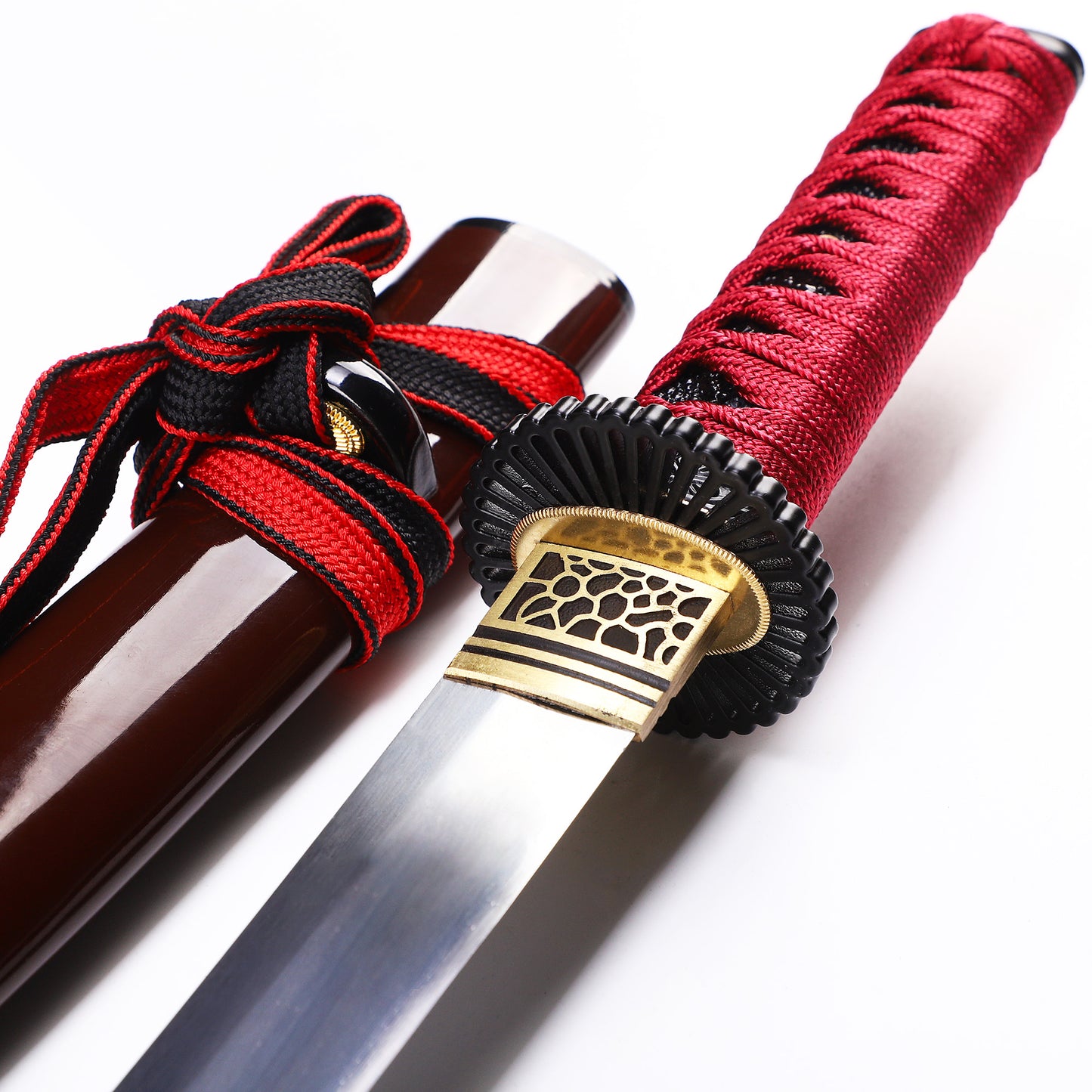 Red Handle & Brown Saya Tanto
