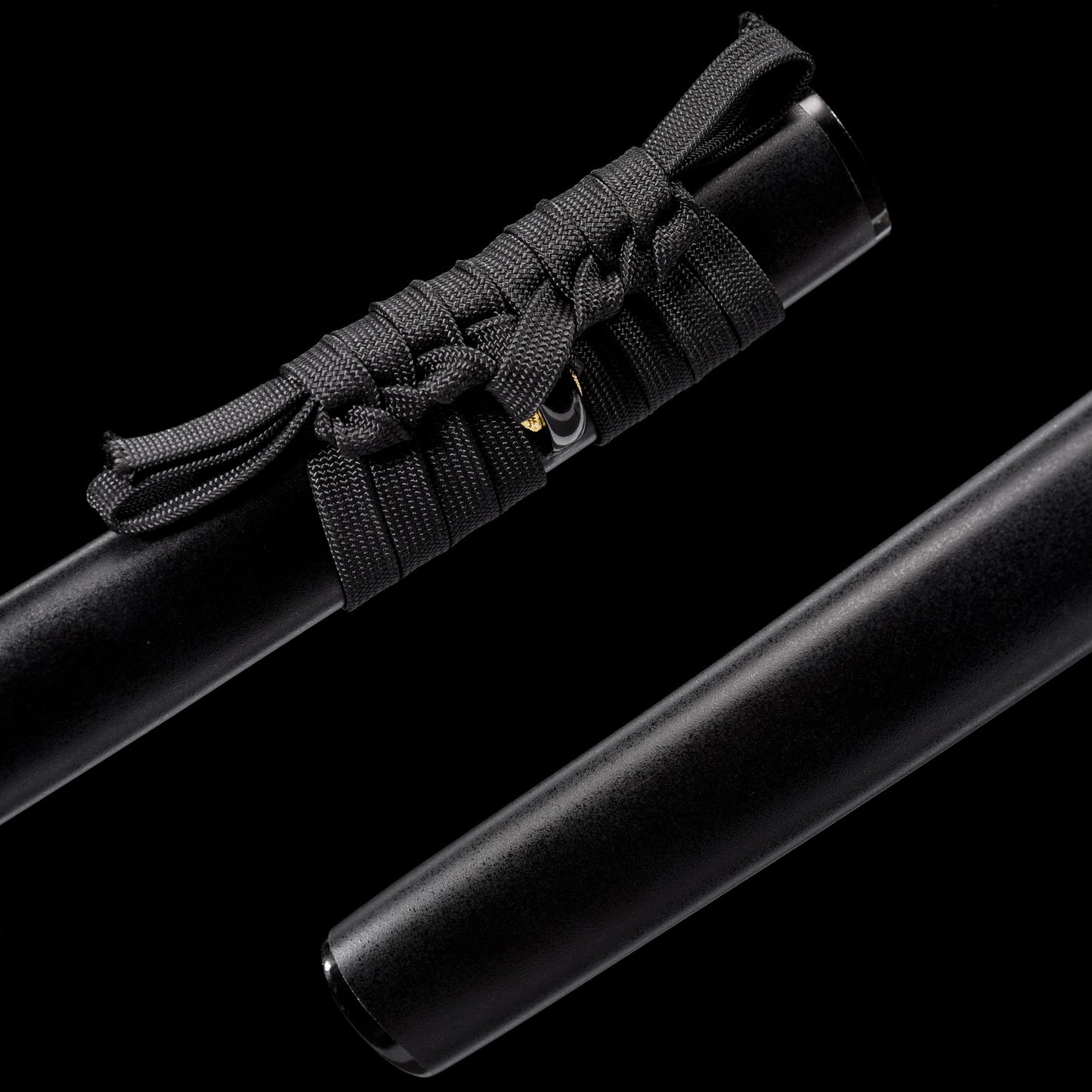Katana sword habaki and seppa detail - blade collar and spacer close-up