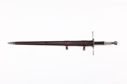 Medieval European Sword,Genuine Leather Grip Vintage Collectible Western Sword