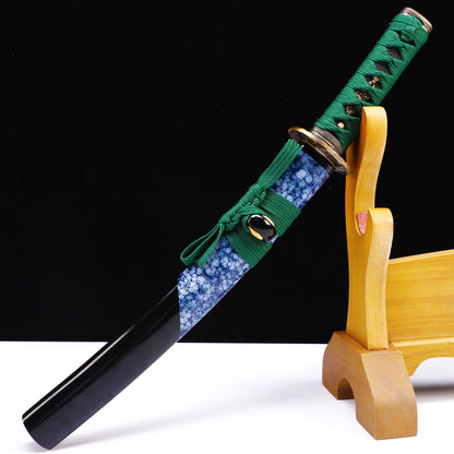 Green Handle & Blue Marbled Saya Tanto