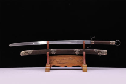 Solid Wenge Wood Ruyi Cloud Brass Fittings Traditional Martial Arts Training Sword