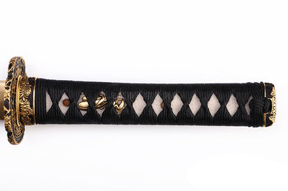 Black & Gold Dragon Relief Samurai Katana