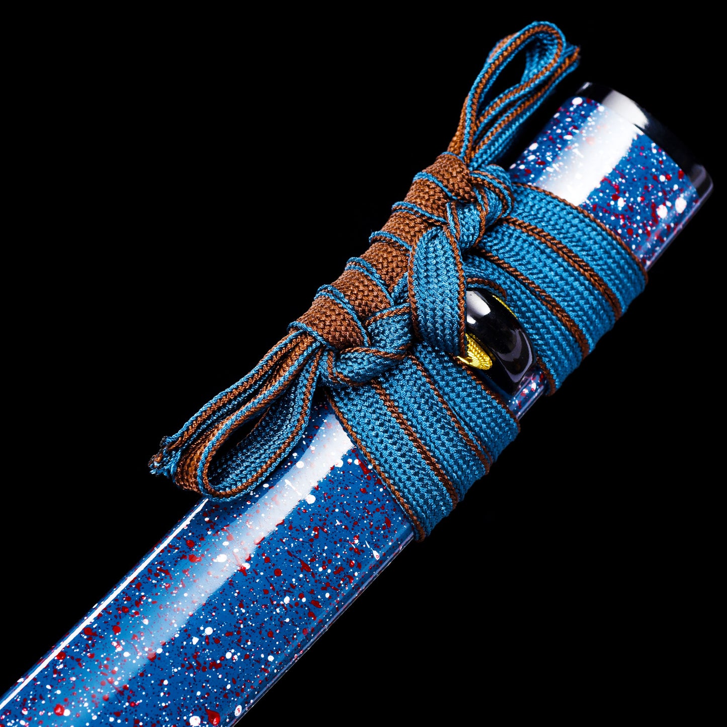 Blue Blade Wave Pattern Tanto