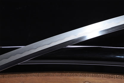 Horn Edged Ray Skin Gloss Lacquer Saya Gold Silver Plated Copper Fittings Full Tang Sword