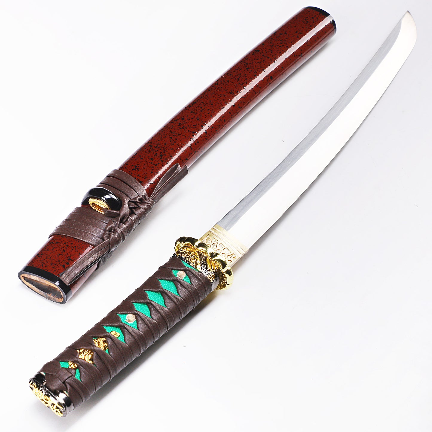 Red Saya & Green Handle Tanto